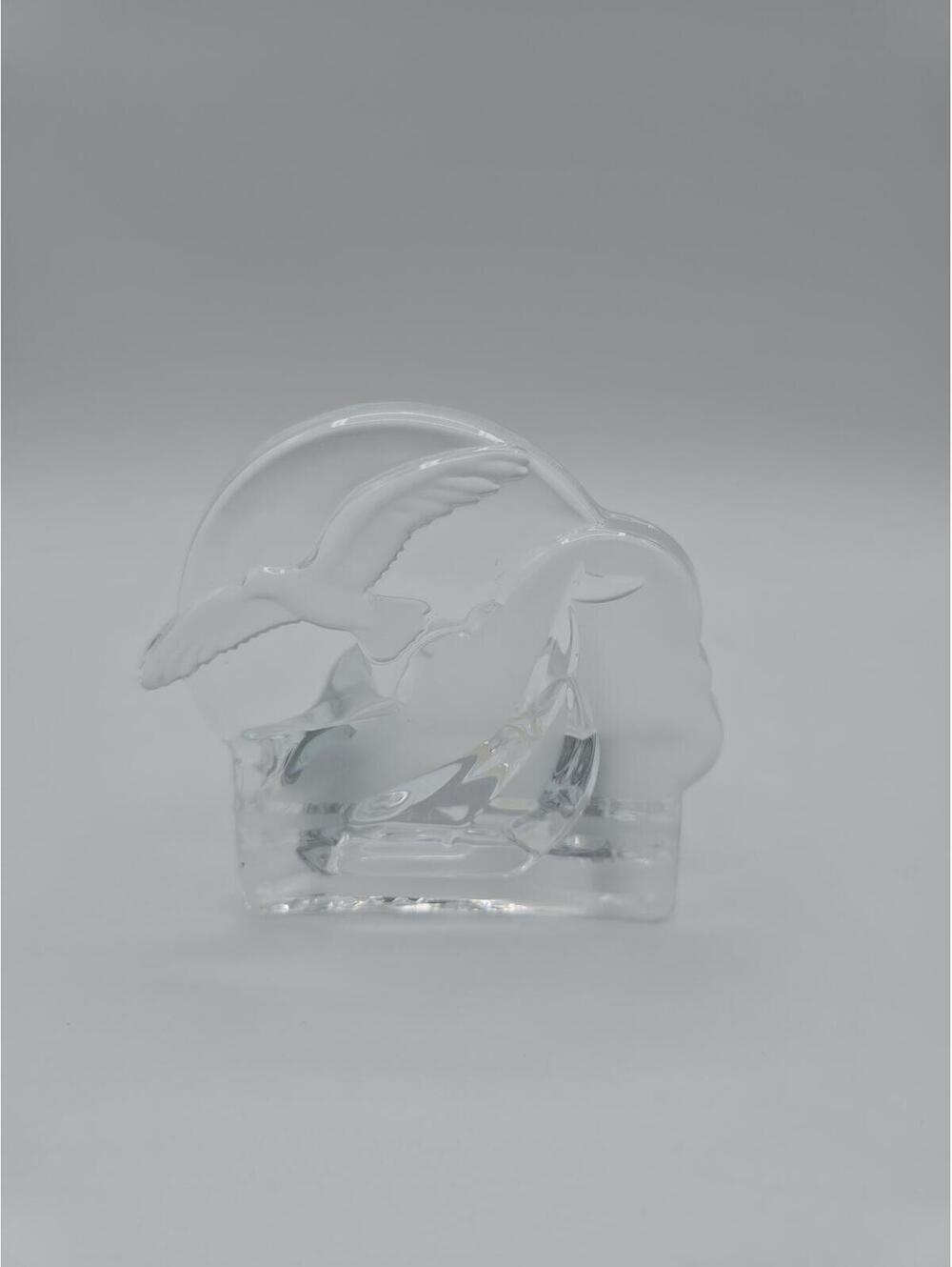 Vintage Retired PartyLite Seagull Sailboat Candle Holder w/Frosted Clear Glass - Picture 2 of 9